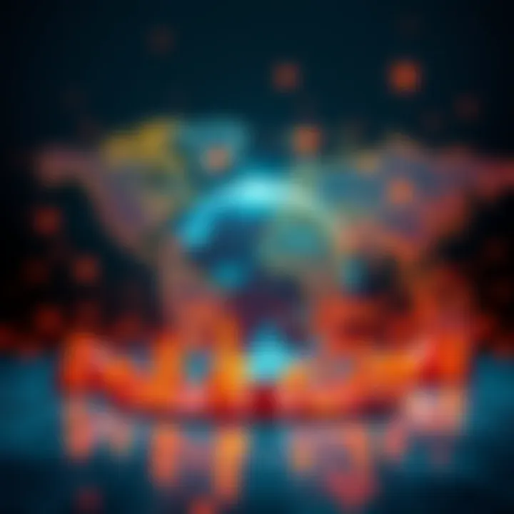 Conceptual art depicting the impact of uncertainty on international trade and corporate strategy