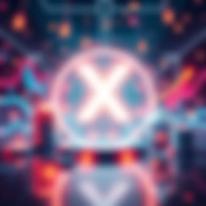 Visual representation of WhiteRock's integration with XRP Ledger featuring digital assets and growth symbols.