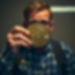 Individual appears anxious, holding a Bitcoin symbol, reflecting concerns about financial security and savings.