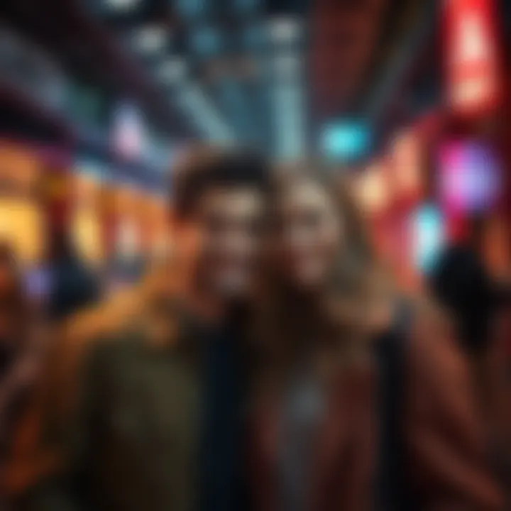 Wyatt and Chantel Together Wyatt and Chantel posing together with smiles, showcasing their relationship in a public setting, with a hint of tension in the air.