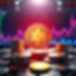 A bright depiction of XLM cryptocurrency symbolizing financial growth with coins and charts in the background.