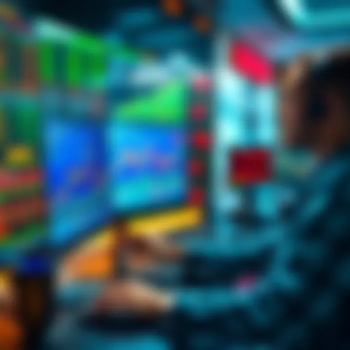 A trader analyzing XRP charts with a focus on market trends and strategies