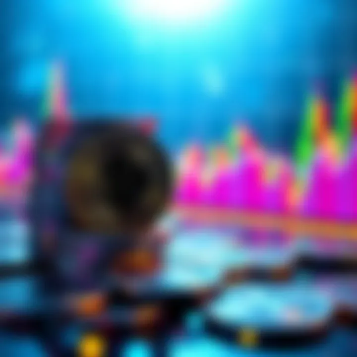 A conceptual illustration depicting XRP coins with a financial graph in the background, symbolizing investment strategies and market trends.