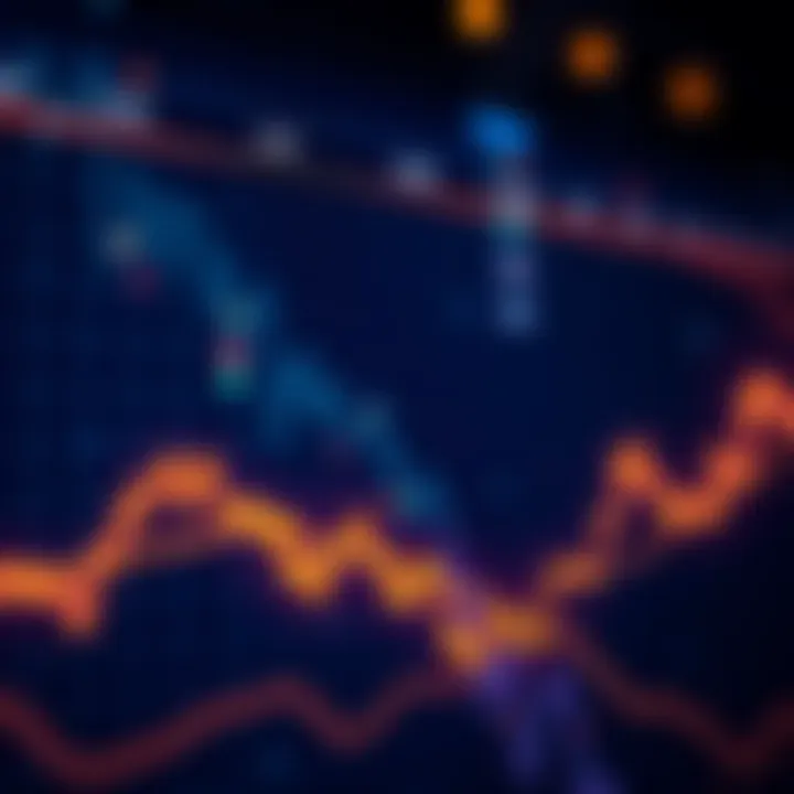 A line graph showing XRP price trends with upward and downward movements, indicating market speculation about future prices.