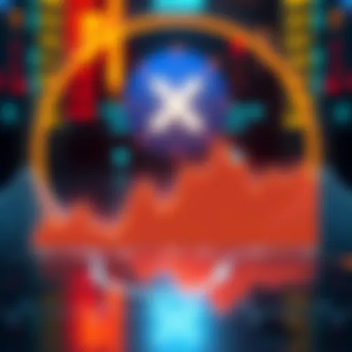 A chart showing projected price trends for XRP from 2026 to 2030 with upward and downward movements.