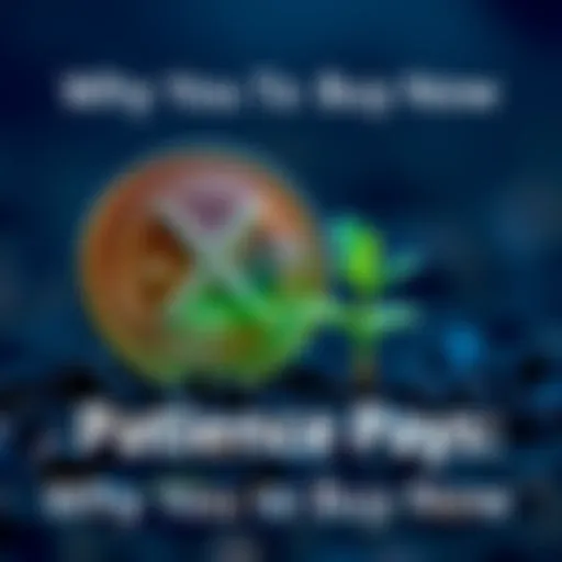 A shiny XRP coin next to a small plant sprouting, symbolizing growth and long-term investment