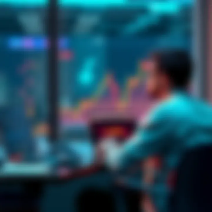 A person sitting at a desk looking at long-term investment goals instead of trading charts for XRP