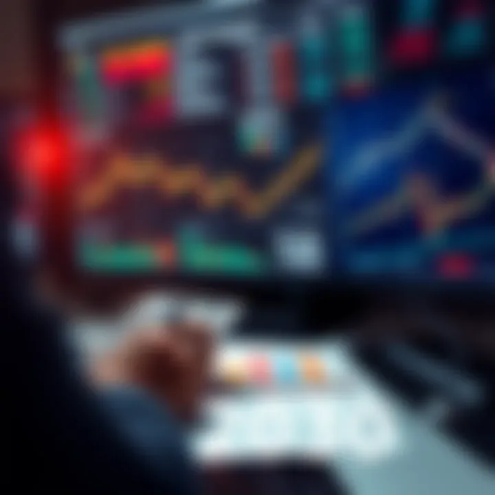 A person analyzing XRP investment charts and graphs with a calculator, contemplating millionaire goals by 2030.