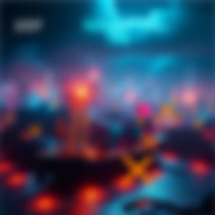 A metaphorical representation of XRP amidst various digital currencies and market trends