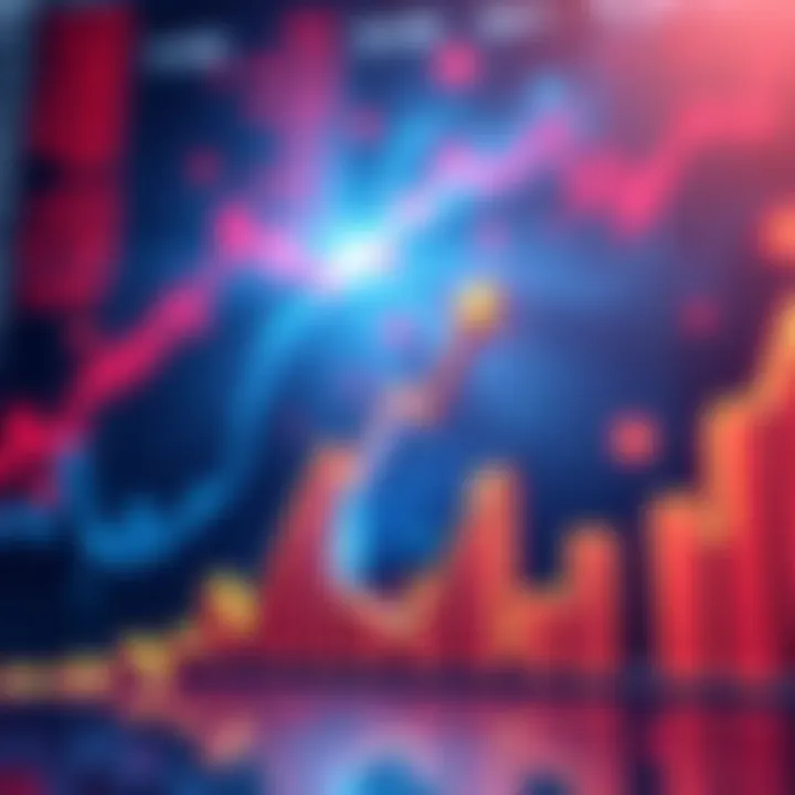 XRP Price Chart with Upward Trend A chart showing the price of XRP with upward movement and market indicators in the background