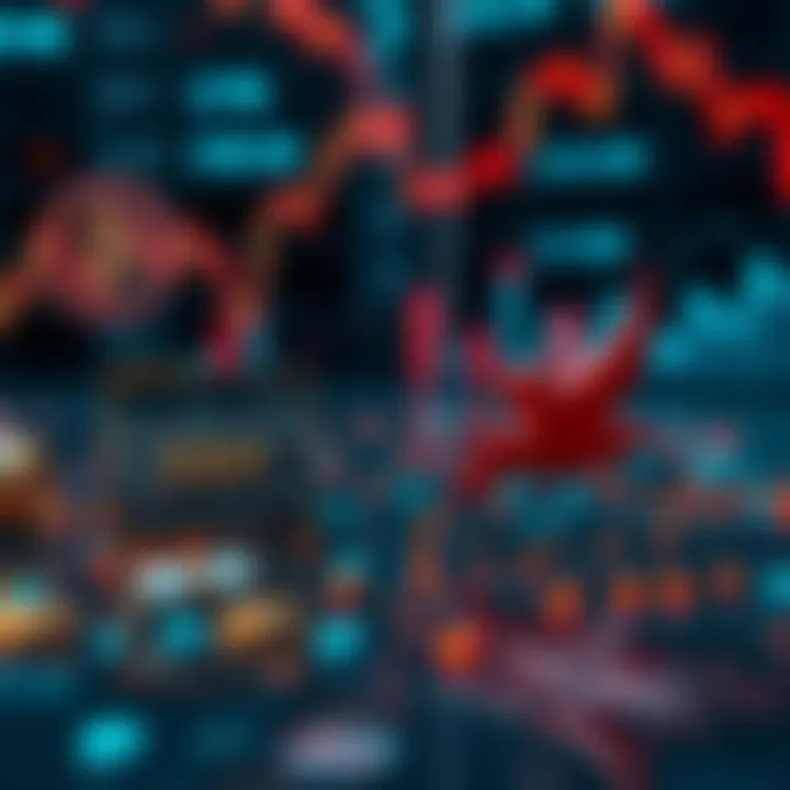 A visual comparison of XRP and Swift with financial symbols in the background