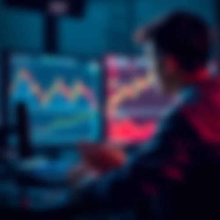 XRP Tokens for Sale A person contemplating selling their XRP tokens, looking at price charts on a computer screen.