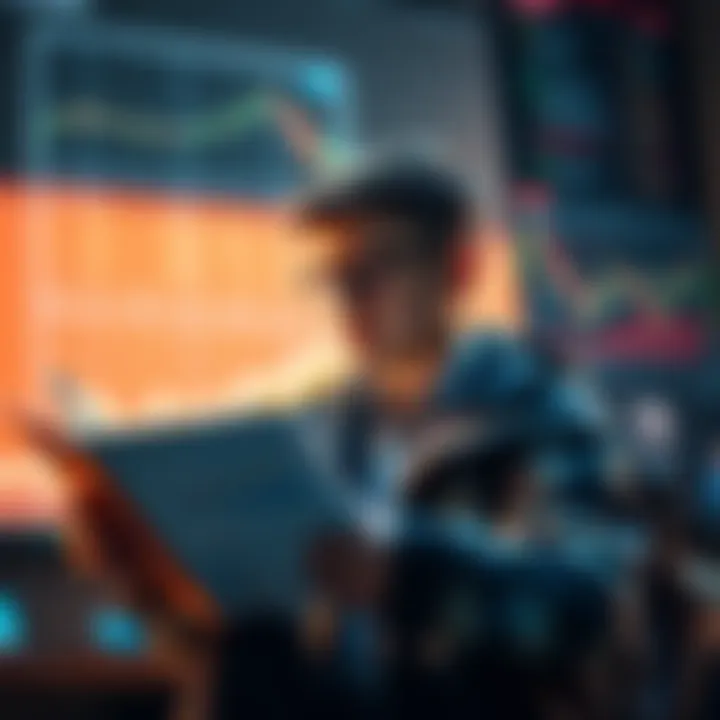 19-year-old investor analyzing charts and graphs for his aggressive portfolio strategy