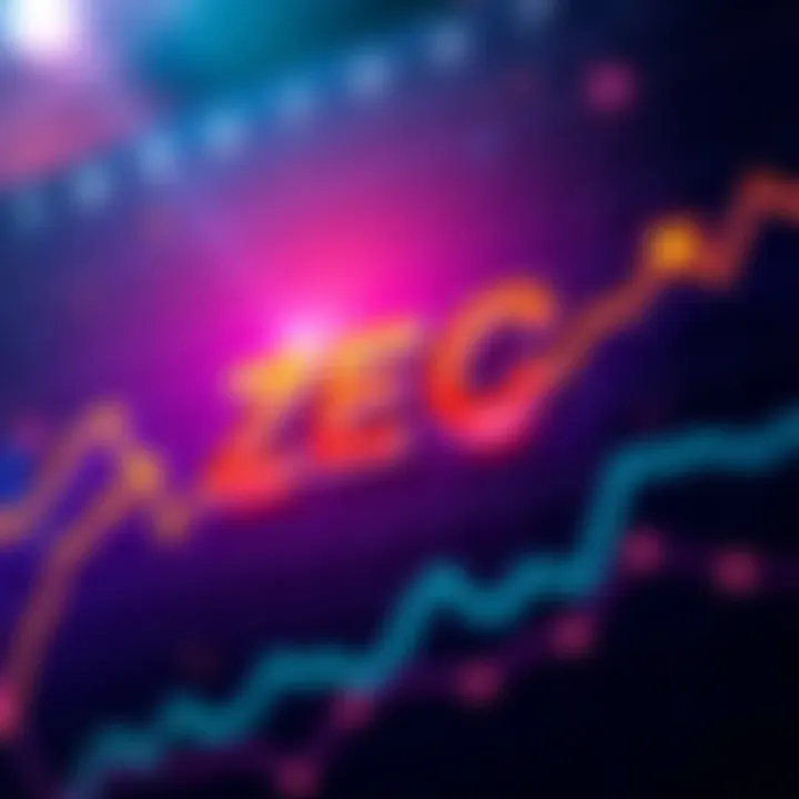 A price chart showing ZEC reaching a year-high, highlighting an upward trend in cryptocurrency values.