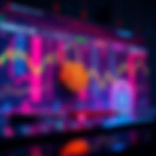 Illustration showing a digital trading platform with charts and secure locks representing privacy in decentralized exchanges.